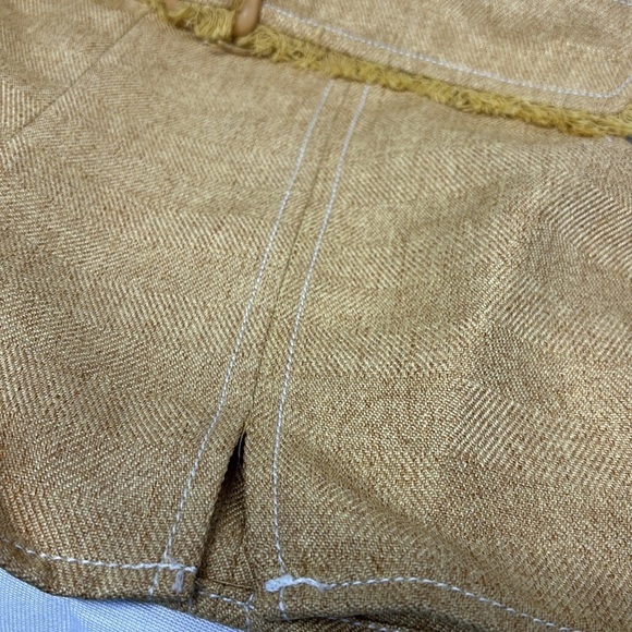 Anthropology Moon River Gold High Waist adjustable belt back zip up Shorts S - Picture 3 of 13